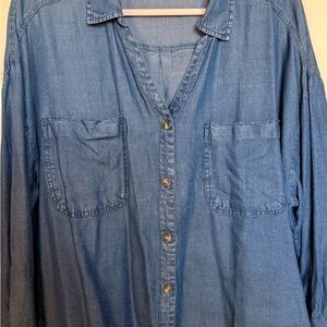ARULA Classic Blue Denim Shirt
